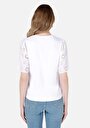thumb-Afficher les détails de T-shirt À Manches Courtes Blanc Regular Fit Droit Femme
