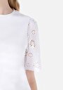 thumb-Afficher les détails de T-shirt À Manches Courtes Blanc Regular Fit Droit Femme