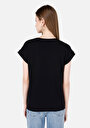 thumb-Afficher les détails de T-shirt À Manches Courtes Noir Regular Fit Imprimé Femme