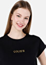 thumb-Afficher les détails de T-shirt À Manches Courtes Noir Regular Fit Imprimé Femme