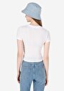 thumb-Afficher les détails de T-shirt À Manches Courtes Blanc Slim Fit Droit Femme