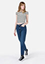 thumb-Afficher les détails de T-shirt À Manches Courtes Noir Slim Fit Rayé Femme