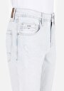thumb-Afficher les détails de 044 Karl Pantalon Bleu Clair Straight Leg Low Rise En Jean Straight Fit Homme
