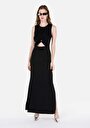 thumb-Afficher les détails de Robe Noir Slim Fit Manches Courtes   Femme