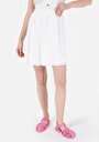 thumb-Afficher les détails de Jupe Blanc Regular Fit Jakarli Verrouillage Mini Femme
