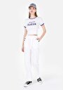 thumb-Afficher les détails de T-shirt À Manches Courtes Blanc Slim Fit Imprimé Femme