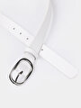 thumb-Afficher les détails de Ceinture Blanc Modern Fit Femme