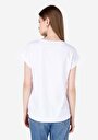 thumb-Afficher les détails de T-shirt À Manches Courtes Blanc Regular Fit Imprimé Femme