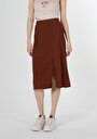 thumb-Afficher les détails de Jupe Marron Regular Fit    Femme