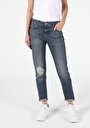 thumb-Afficher les détails de 893 Julia Pantalon Denim Tapered Leg  En  Boyfriend Fit Femme