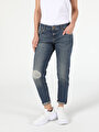 thumb-Afficher les détails de 893 Julia Pantalon Denim Tapered Leg  En  Boyfriend Fit Femme