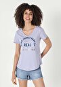 thumb-Afficher les détails de T-shirt À Manches Courtes Violet Regular Fit  Femme
