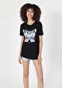 thumb-Afficher les détails de T-shirt À Manches Courtes Noir Comfort Fit  Femme