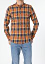 thumb-Afficher les détails de Chemise À Manches Longues Marron Slim Fit   Homme