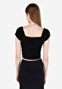 thumb-Afficher les détails de T-shirt À Manches Courtes Noir Slim Fit Droit Femme