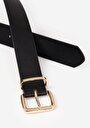 thumb-Afficher les détails de Ceinture Noir Modern Fit Femme