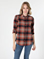 thumb-Afficher les détails de Chemise À Manches Longues Marron Regular Fit   Femme