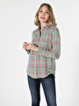 thumb-Afficher les détails de Chemise À Manches Longues Vert Regular Fit   Femme