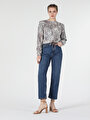thumb-Afficher les détails de 889 Katy Pantalon Denim Tapered Leg  En  High Boy Fit Femme
