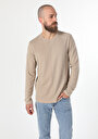 thumb-Afficher les détails de T-shirt À Manches Longues Beige Regular Fit  Homme