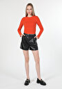 thumb-Afficher les détails de T-shirt À Manches Longues Orange Slim Fit  Femme