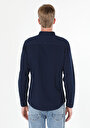 thumb-Afficher les détails de Chemise À Manches Longues Bleu Slim Fit   Homme