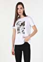 thumb-Afficher les détails de T-shirt À Manches Courtes Blanc   Femme