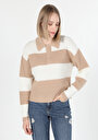 thumb-Afficher les détails de Pull Ecru Regular Fit   Femme