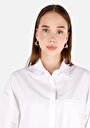 thumb-Afficher les détails de Chemise À Manches Longues Blanc Regular Fit Droit Popeline Femme