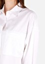 thumb-Afficher les détails de Chemise À Manches Longues Blanc Regular Fit Droit Popeline Femme