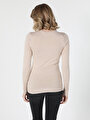 thumb-Afficher les détails de Pull Beige Slim Fit   Femme