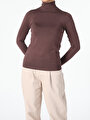 thumb-Afficher les détails de Pull Marron Slim Fit   Femme