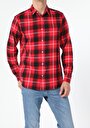 thumb-Afficher les détails de Chemise À Manches Longues Rouge Regular Fit   Homme