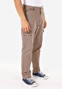 thumb-Afficher les détails de Pantalon Beige Straight Leg Medium Rise En Sergé Comfort Fit Homme