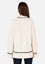 thumb-Afficher les détails de Pull Ecru Comfort Fit Manches Longues  Femme