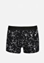 thumb-Afficher les détails de Sous-vêtements Noir Modern Fit Imprimé Homme