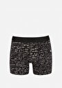 thumb-Afficher les détails de Sous-vêtements Noir Modern Fit Imprimé Homme