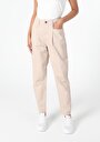thumb-Afficher les détails de Pantalon Beige Düz Paça  En  Baggy Fit Femme