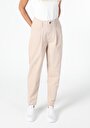 thumb-Afficher les détails de Pantalon Beige Düz Paça  En  Baggy Fit Femme