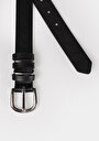 thumb-Afficher les détails de Ceinture Noir Modern Fit Femme