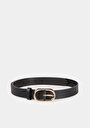 thumb-Afficher les détails de Ceinture Noir Modern Fit Femme