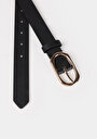 thumb-Afficher les détails de Ceinture Noir Modern Fit Femme