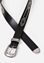 thumb-Afficher les détails de Ceinture Noir Modern Fit Femme