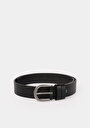 thumb-Afficher les détails de Ceinture Noir Modern Fit Femme