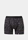 thumb-Afficher les détails de Sous-vêtements Noir Modern Fit Imprimé Homme
