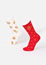 thumb-Afficher les détails de Chaussettes Multicolou Modern Fit Femme
