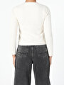 thumb-Afficher les détails de Pull Blanc Slim Fit   Femme