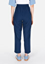 thumb-Afficher les détails de Pantalon Bleu Straight Leg High Rise En Sergé Regular Fit Femme