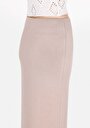 thumb-Afficher les détails de Jupe Beige Slim Fit Droit Plongée Mdi Femme