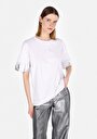 thumb-Afficher les détails de T-shirt À Manches Courtes Blanc Comfort Fit Imprimé Femme